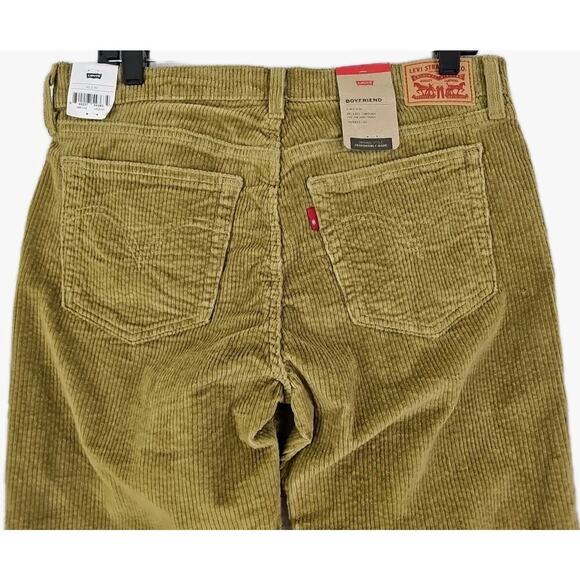 Levi's ~Woman Size 30×30~ Brown/Green Mid Rise Boyfriend Jeans CORDUROY NWT. - Picture 16 of 16